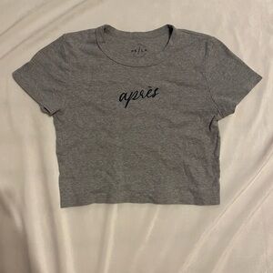 Gray Après Crop Top size S